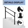 Hand Rails for Outdoor Steps, Aluminium Alloy Stair Railing with Installation Kit,  Porch Handrails for Concrete Exterior Steps - 2 of 4