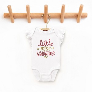 The Juniper Shop Little Miss Valentine Baby Flutter Sleeve Bodysuit - 1 of 3