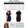 Women's Sexy Zipper V Neck Short Sleeve Faux Wrap Ruched Bodycon Sheath Cocktail Party Work Dress Slim Fit Elegant Wedding Guest Dresses - 3 of 4