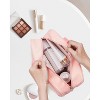 Full Size Toiletry Bag Women Large Cosmetic Bag Travel Makeup Bag Organizer Medicine Bag for Toiletries Essentials Accessories (Large, Pink) - 3 of 3