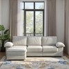 105.5'' Fabric Upholstered L-Shaped Sectional Sofa with Storage Ottoman, Deep Cushions and Space-Saving Design for Apartment & Living Room - 2 of 4