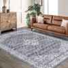 Persia Style Area Rug, Washable, Vintage Boho Rug, Low Pile Non-Slip Area Rug, Machine Washable, Stain-Resistant, for Living Room, Bedroom - 2 of 4