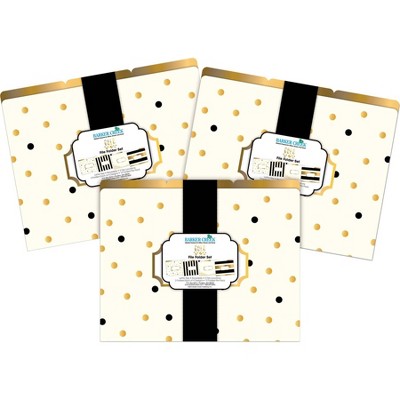 File Folders Multi-Design 36 per Set Letter Size Gold - Barker Creek