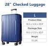 Lycvki 28" Expandable Hardshell Luggage Lightweight Durable ABS Suitcases with Double Wheels - 2 of 4