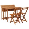 vidaXL Garden Planter Table with 2 Bistro Chairs Solid Acacia Wood - 2 of 4