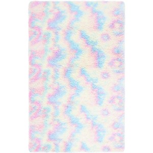 Rainbow Shag RBO100 Flatweave-Power Loomed Skid-Resistant Indoor Rugs - Safavieh - 1 of 4