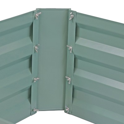 Green Galvanized Steel Extra Large Raised Garden Bed 4' x 8'