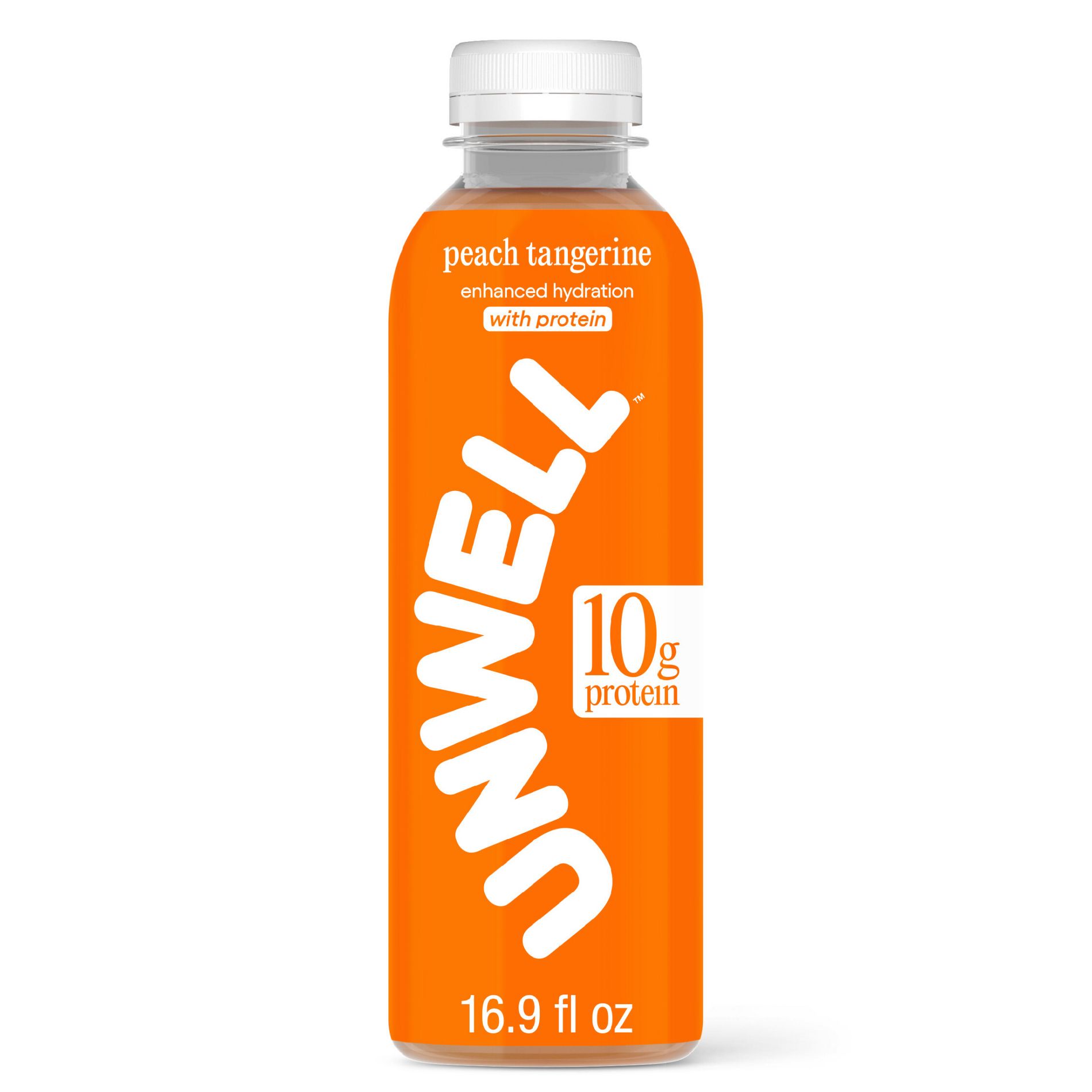 Unwell Hydration Protein Drink with Electrolytes and 10g Whey Protein Isolate Peach Tangerine - 16.9 fl oz