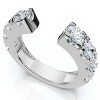 Pompeii3 2Ct Lyric Diamond Open Guard Ring Wedding Band 14k Gold or Platinum Lab Created - 3 of 4