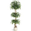 cicial Plants Indoor in Sturdy White Pot,Indoor Faux Tree for Home Office Decor - 4 of 4