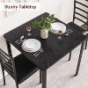 Jojoka 3-Piece Dining Table Set for 2 -  Metal Frame Wood Table Top& 2 upholstery Chairs for Small Space Kitchen, Breakfast Nook or Dining Room - 2 of 4