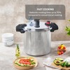 T-fal 22qt Canner & Pressure Cooker, Polished Aluminum Cookware: Stainless Steel, Locking Lid, Dishwasher-Safe Parts - 3 of 4
