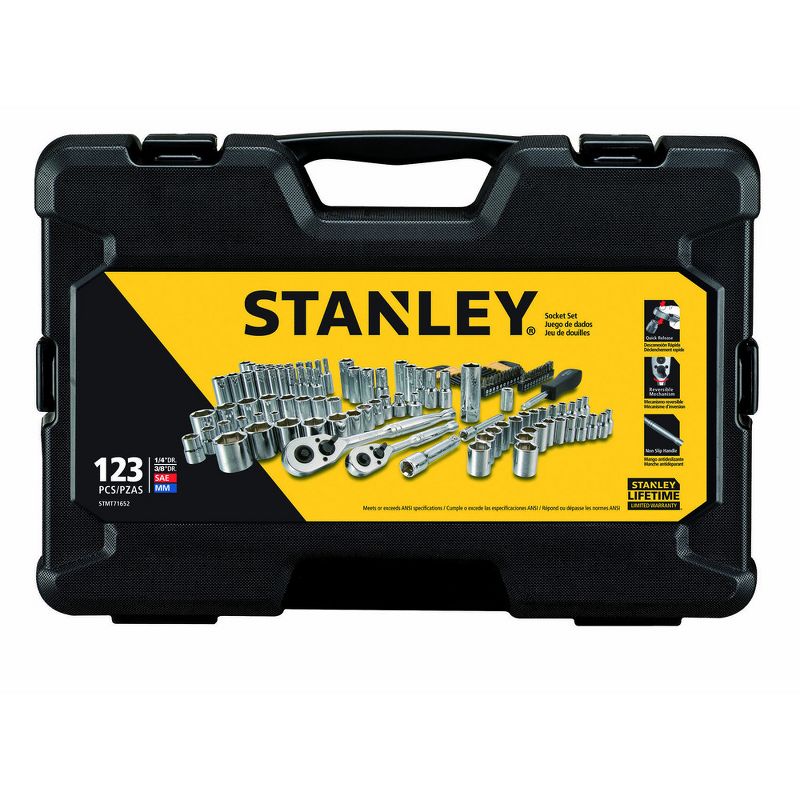 Stanley Tools STMT71652 123-Piece 1/4 in. and 3/8 in. Drive Mechanic's Tool Set, 1 of 7
