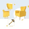 NicBex Velvet Accent Chair,Upholstered Living Room Chairs with High Wingbackrest and Gold Legs,Modern Armchair,Accent Chairs for Living Room - 4 of 4