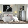 Upholstered Headboard Queen Size with Inset Button Accents, Adjustable Iron Frame for Queen/Full Beds -Christopher Knight Home Queen Headboard - 3 of 4