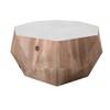 Okak Vintage Bucket Shaped Coffee Table, Rustic Charm Center Table Side Table for Office, Dining Room & Living Room - 3 of 4