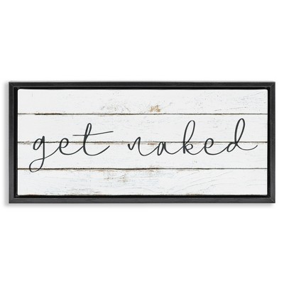 Stupell Industries Get Naked Minimal Planks, 31" x 14"