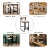 PAGED Woven Bar Stools Paper Rope Weave Dining Chairs with Metal Frame & Backrest for Home Pub, Set of 2 - 4 of 4