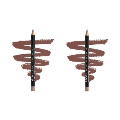 NYX Slim Lip Liner Pencil - 831 Mauve (PACK OF 2) | Long-wear Formula