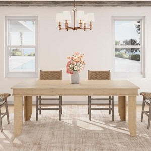 Farmhouse Dining Table for 8 Person, 71" Long Wood Kitchen Tables, Wooden Sturdy Frame - 1 of 4