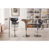 FONTOI 2PCS Upholstery Adjustable Swivel Barstools, Counter Stools with Back&Footrests for Living Room Kitchen Island, Gray, 17.75"*21.25"*34" - 2 of 4
