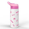 Zak Designs 19 fl oz Stainless Steel Vacuum Insulated Riverside Barbie Water Bottle: Kids & Toddler Pink Drinkware - 3 of 4