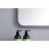 Elegant Lighting Soft corner metal rectangular mirror 24x40 inch in Silver - 4 of 4