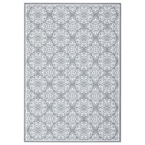 Area Rug Machine Washable Rug Non Slip Non Shedding Large Indoor Carpet Floral Low Pile Foldable Stain Resistant Rugs for Bedroom Living Room - 1 of 4