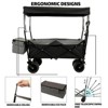 BEAFUP Collapsible Wagon with Canopy & Mosquito Net,480Lbs Foldable All-Terrain Cart for Camping,Shopping,Beach,Families & Outdoor Enthusiasts - 4 of 4
