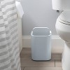 Acrylic Square with Rounded Edges Bathroom Waste Basket Gray - Bath Bliss: Compact Design, 10" High, 7.5" Wide - image 3 of 3