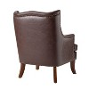 Nikolaus Vegan Leather Armchair with Solid Wood Legs and and Nailhead Trim for Living Room and Bed Room| ART OF LIVING DESIGNS - 4 of 4