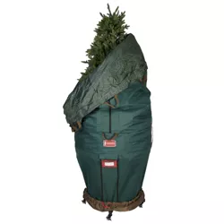 TreeKeeper Large Girth Upright Tree Storage Bag with Rolling Tree Stand