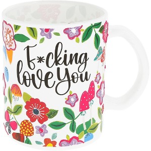 Pavilion Gift Company - Love You - 18 oz Glass Mug - Drinkware - 1 of 1