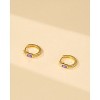 Molenia CZ Hoop Earrings, 14K Gold Plated 925 Sterling Silver Dainty Earrings for Women, Elegant Jewelry Gift for Her - 3 of 4