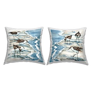 Stupell Industries Sandpiper Birds Strolling Ocean Shore Scene - 1 of 3