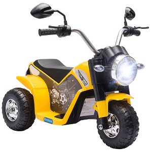 Aosom 6V Kids Motorcycle Dirt Bike Electric Battery-Powered Ride-On Toy Off-road Street Bike Rechargeable with Horn Headlights Realistic Sounds 1.24mph Speed for Girls Boy 18 - 36 Months Red - 1 of 4