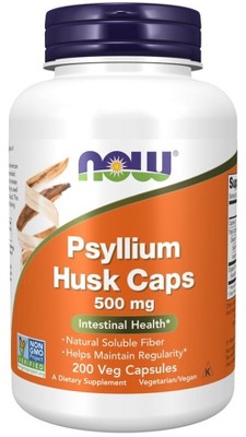 Psyllium Husk 500mg by Now Foods  -  200 Capsule