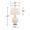 Possini Euro Design Possini Euro Kelly 27" High White Opal Glass Table Lamp - 4 of 4