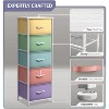 Sorbus Narrow 5 Drawers Nightstand with Steel Frame, Wood Top, Easy Pull Fabric Bins for Home, Bedroom, Office & Dorm - 3 of 4