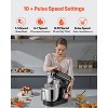 VEVOR Stand Mixer, 5.3QT + 4.4QT Two Stainless Steel Bowls, 10+P Speeds Tilt-head Food Mixer, Kitchen Mixer with Dough Hook, Wire Whip, Black - 4 of 4