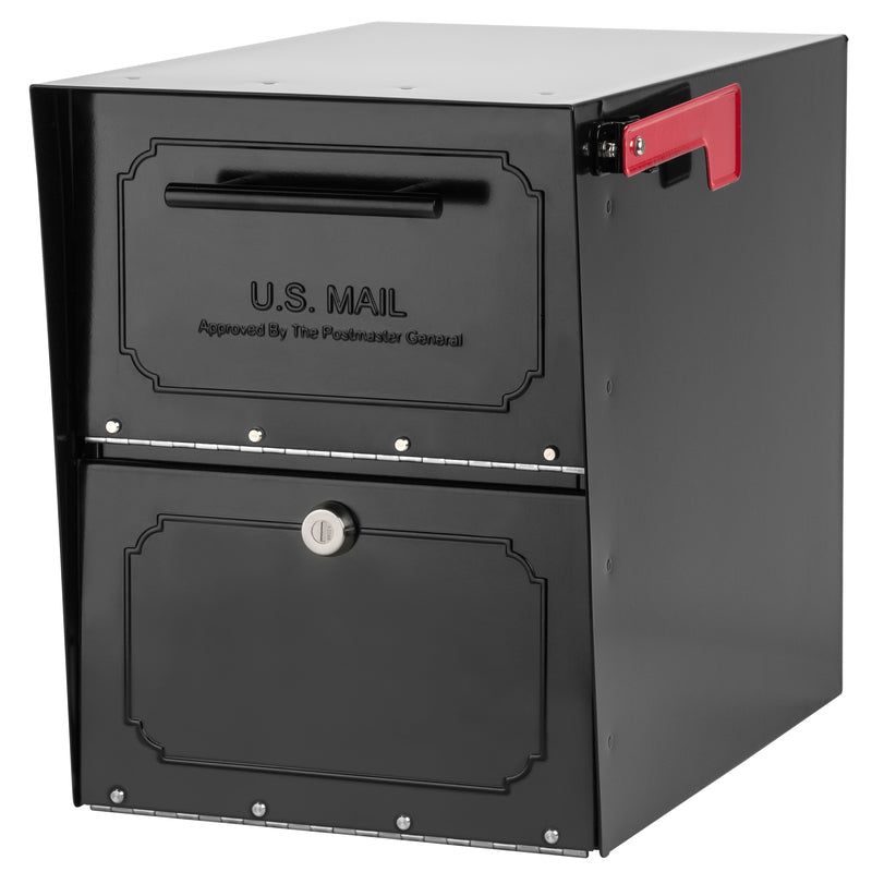 Architectural Mailboxes Oasis Classic Galvanized Steel Post Mount Black Mailbox, 1 of 2