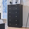SinCiDo Fluted 7 Drawer Dresser for Bedroom, Modern 48" Tall Wood Chest of Drawers, Dresser Storage Organizer for Living Room, Hallway - 3 of 4