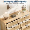 Fluted 7 Drawer Dresser for Bedroom, Chest of Drawers, Wooden Chest with Clothes Storage Cabinet - 4 of 4