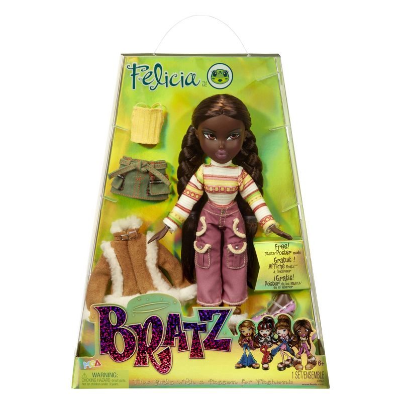 Bratz Original Fashion Doll Felicia Series 3 w/ Outfits &#38; Poster, 1 of 7