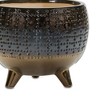 Dotted Ceramic Planter with Pewter Accent 6"H - 2 of 2