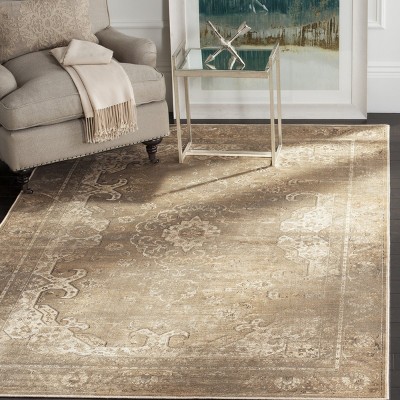 Vintage Mouse Rectangular Hand-knotted Viscose Area Rug