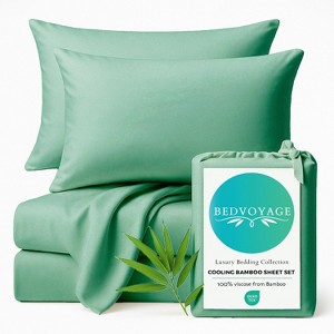 BedVoyage 300 Thread Count Luxury 100% Viscose from Bamboo Bed Sheet Set - 1 of 4