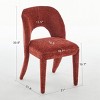 Chenille Upholstered Dining Chairs Set of 2 with Open Backs Armless Dining Chairs with Metal Legs for Kitchen,Frmhouse,Dining Room-The Pop Home - 4 of 4