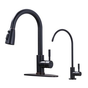WOWOW Single Handle Pull Down Sprayer Kitchen Faucet with Water Filter Faucet - 1 of 1
