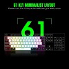 RISOKEYS 60% wired game keyboard, RGB backlit ultra-small keyboard, waterproof portable, computer/MAC game keyboard (White) - 3 of 4
